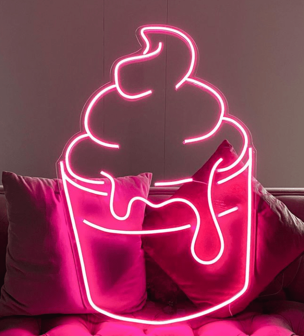 Giant Cupcake Neon